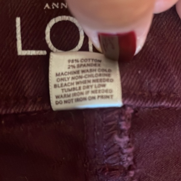 Loft Modern Skinny Burgundy Jeans - Picture 7 of 7